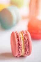 Single pink macaroon photo