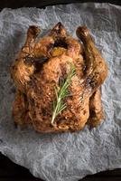 Split roasted chicken photo