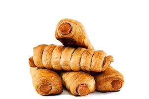 Sausage rolls isolated photo