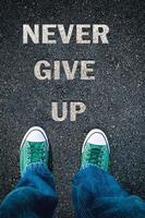 Never give up photo
