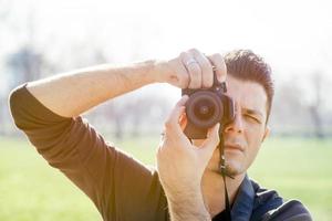 Photographer with camera photo