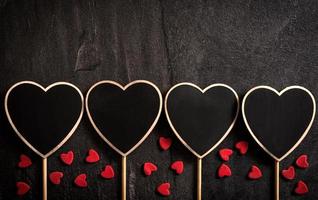 Heart shape chalkboards photo