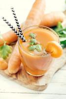 Carrot juice in the glass photo