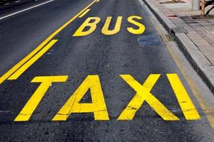 Taxi and bus photo