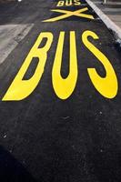 Yellow bus sign photo