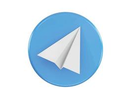 paper plane icon 3d rendering vector illustration