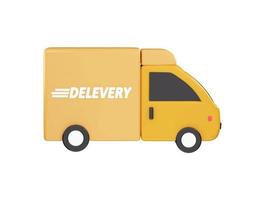 delivery truck icon 3d rendering vector illustration