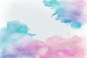 Hand painted watercolor sky cloud background with a pastel colored vector