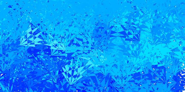 Light blue vector layout with triangle forms.