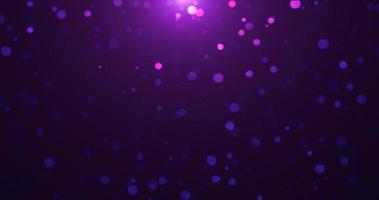 Abstract background of purple luminous particles and bokeh dots of festive energy magic photo