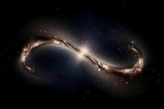 Infinity of space, cosmic nebula stars planets, collision of stars galaxy view photo