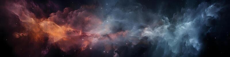 Infinity of space, cosmic nebula stars planets, collision of stars galaxy view photo