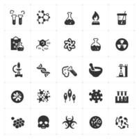 Icon set - Science and virus vector