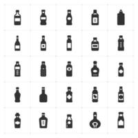 Icon set - bottle and beverage vector