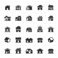 icono conjunto - hogar y casa vector