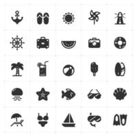 Icon set - Beach and summer vector