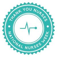 National Nurses Day Badge, National Nurses Week, Stamp, Logo, Emblem, Sticker, Nurse Day Logo, Tshirt Design, Health Design Element, Nurses Day Greetings Card Vector