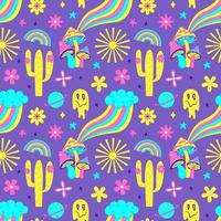 Funny smile dope faces seamless pattern. psychedelic surreal techno melt  smile background. Trippy faces, techno, melting smile face cartoon  background wallpaper concept art. Y2K aesthetic 8770281 Vector Art at  Vecteezy