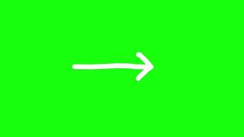 Animated Arrow on Green Screen. Hand Drawn Doodle Arrows video