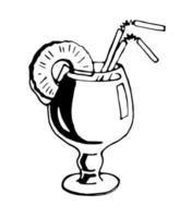 Coctail. Vector clipart. Hand drawn