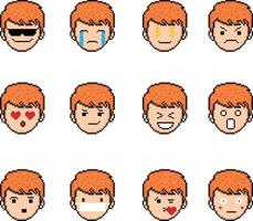 Pixel Art of Emoji Design, Express Yourself with Pixel Art Emoji Designs vector