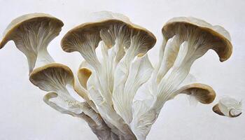 Oyster mushroom pleurotus paths. photo