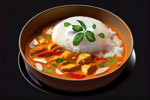 tailandés panang curry comida foto