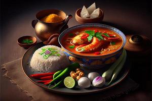 tailandés Kaeng som comida foto