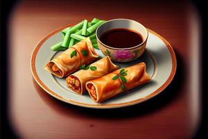 Chinese Spring Rolls Food photo