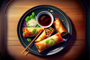 Chinese Spring Rolls Food photo