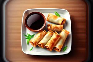 Chinese Spring Rolls Food photo