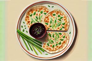 Chinese Scallion Pancakes Food photo