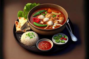 tailandés Kaeng som comida foto