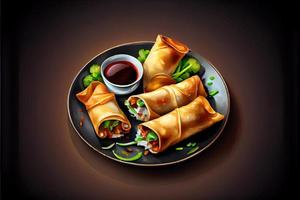 Chinese Spring Rolls Food photo