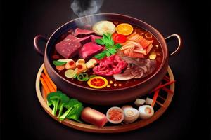 Chinese Hot Pot Food photo