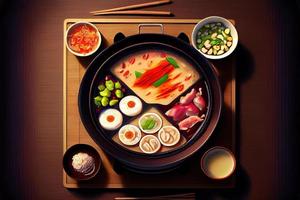 chino caliente maceta comida foto