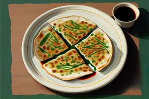 Chinese Scallion Pancakes Food photo