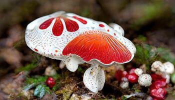 landscape with mushrooms. photo