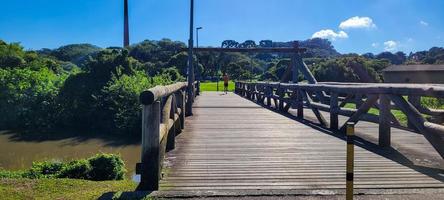 square of curitiba in parana in the south of brazil photo