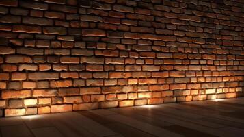 Brick wall spot light, Image photo