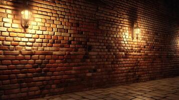 Brick wall spot light, Image photo