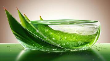 aloe vera gel slice , image photo