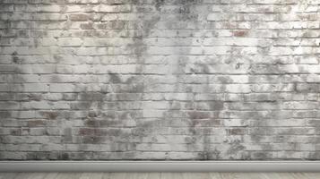 texture stained stucco, light gray, old White brick wall background , Ai generated Image photo