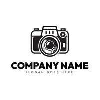 Creative and Minimal Black and White Camera Logo design, Studio, Photography Logo Illustration vector