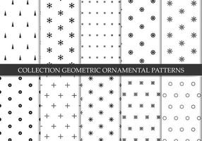 Collection of simple seamless stylish patterns. Minimalistic endless blue backgrounds. vector