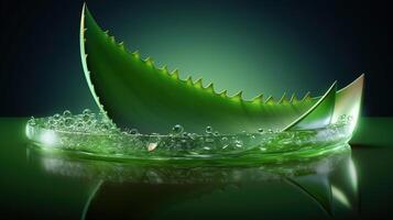 aloe vera gel slice , image photo