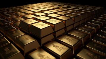 real gold. Golden bars, image photo