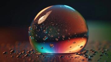 Sprayed gradient with the grain effect bubble, Image photo