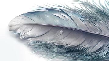 acuarela amable plumas, pastel gris tonos con azul, generado ai imagen foto