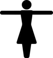 Vector silhouette of Woman on white background